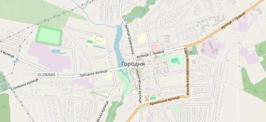 Мапа міста Городня