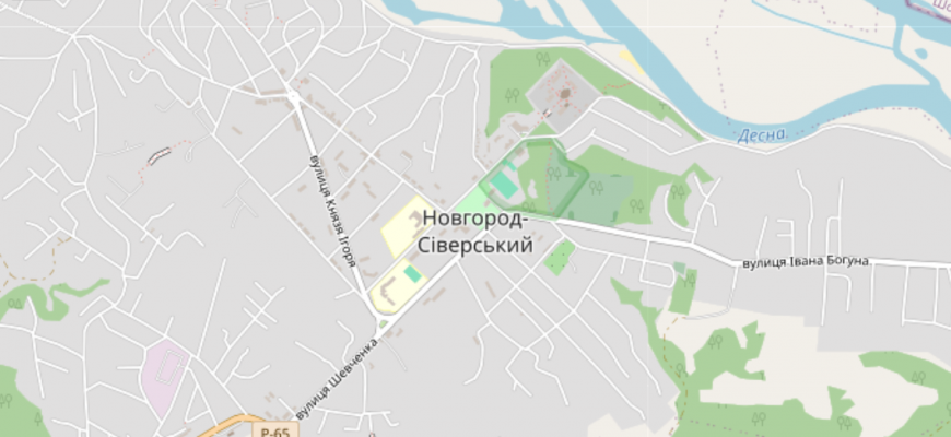 Мапа міста Новгород-Сіверський
