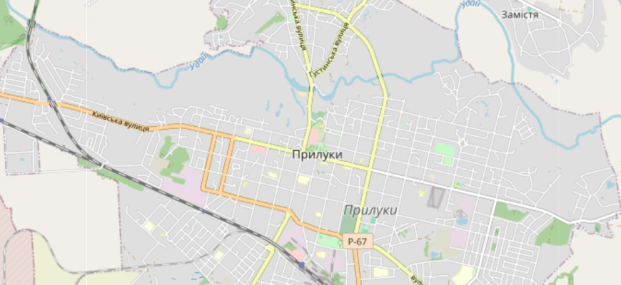 Мапа міста Прилуки