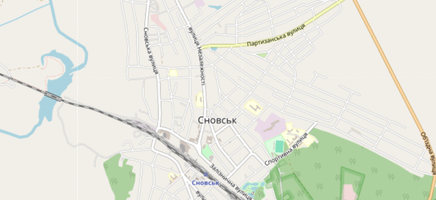 Мапа міста Сновськ