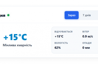 Погода у місті Городня